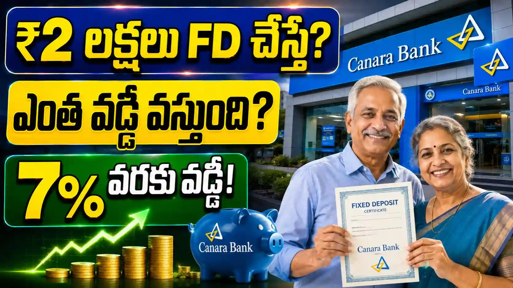Canara Bank FD: కెనరా బ్యాంక్లో ₹2 లక్షలు FD చేస్తే ఎంత వడ్డీ వస్తుంది?